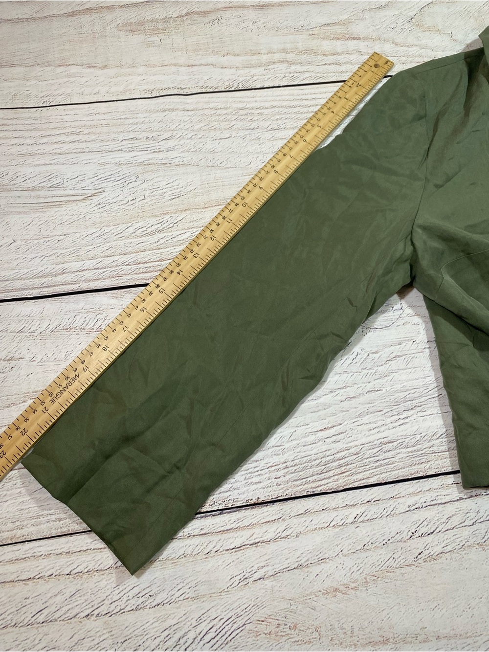 Banana Republic NWT Olive Green Double-Breasted Cropped Blazer Flight Jacket 14 - Picture 14 of 16